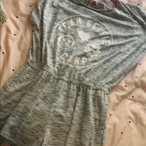 H&M grey and white romper